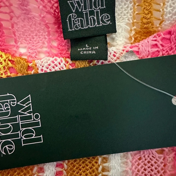 Wild FABLE Pastel Colors Sleeveless Crop Top Large BNWT - Picture 4 of 6